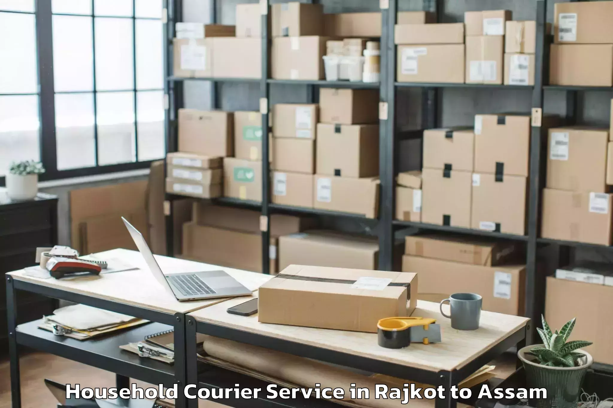 Affordable Rajkot to Udarbond Household Courier